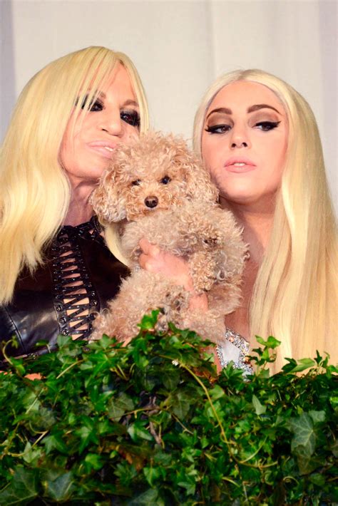 donatella versace con lady gaga|donnatella Versace.